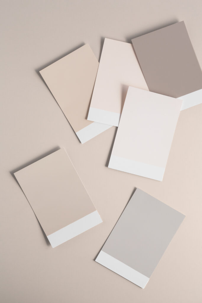 flatlay paint swatches instagram post ideas for interior designers