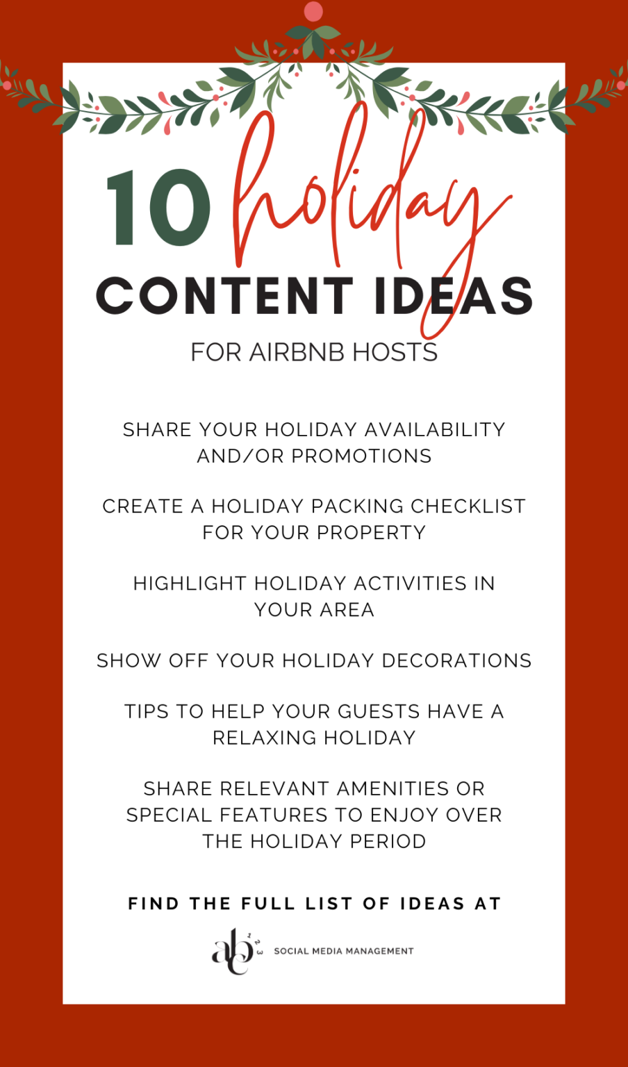 Holiday Content Ideas for AirBnB Hosts